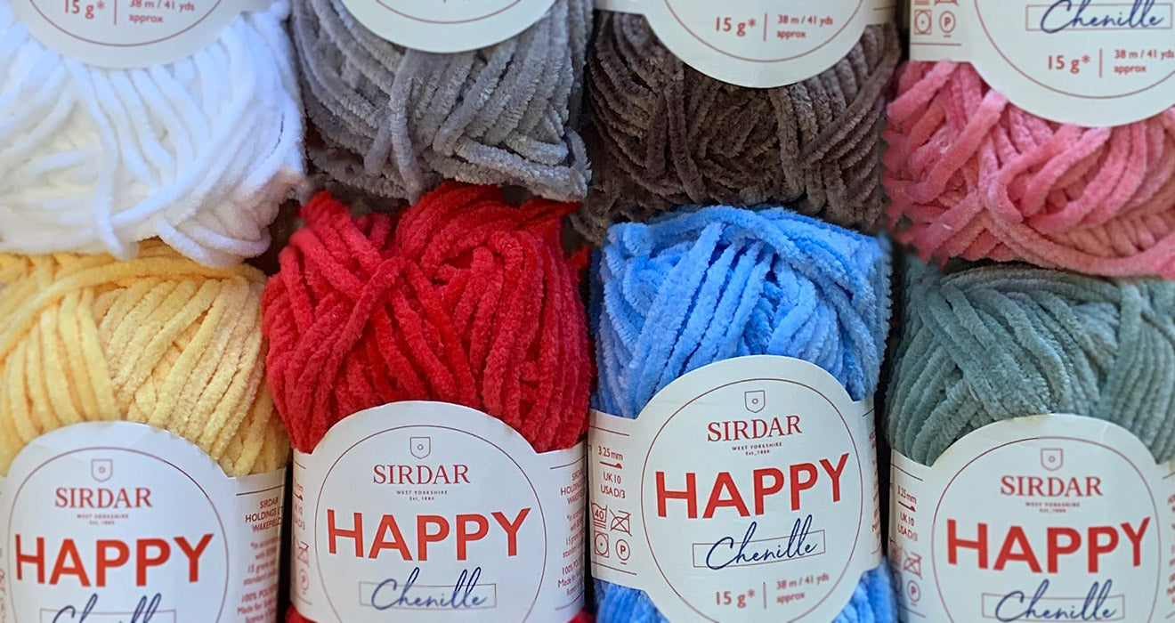Browse our collection of Sirdar Happy chenille yarns