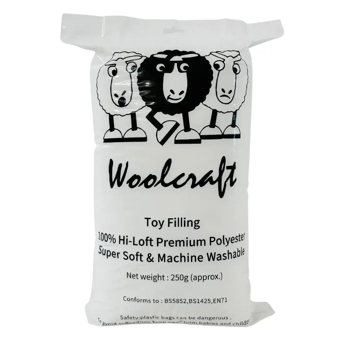 Woolcraft Washable Hi-Loft Polyester Craft Filling / Stuffing 250g