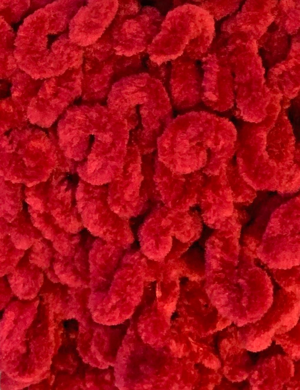 King Cole Funny Yummy Red (4148) chenille yarn - 100g