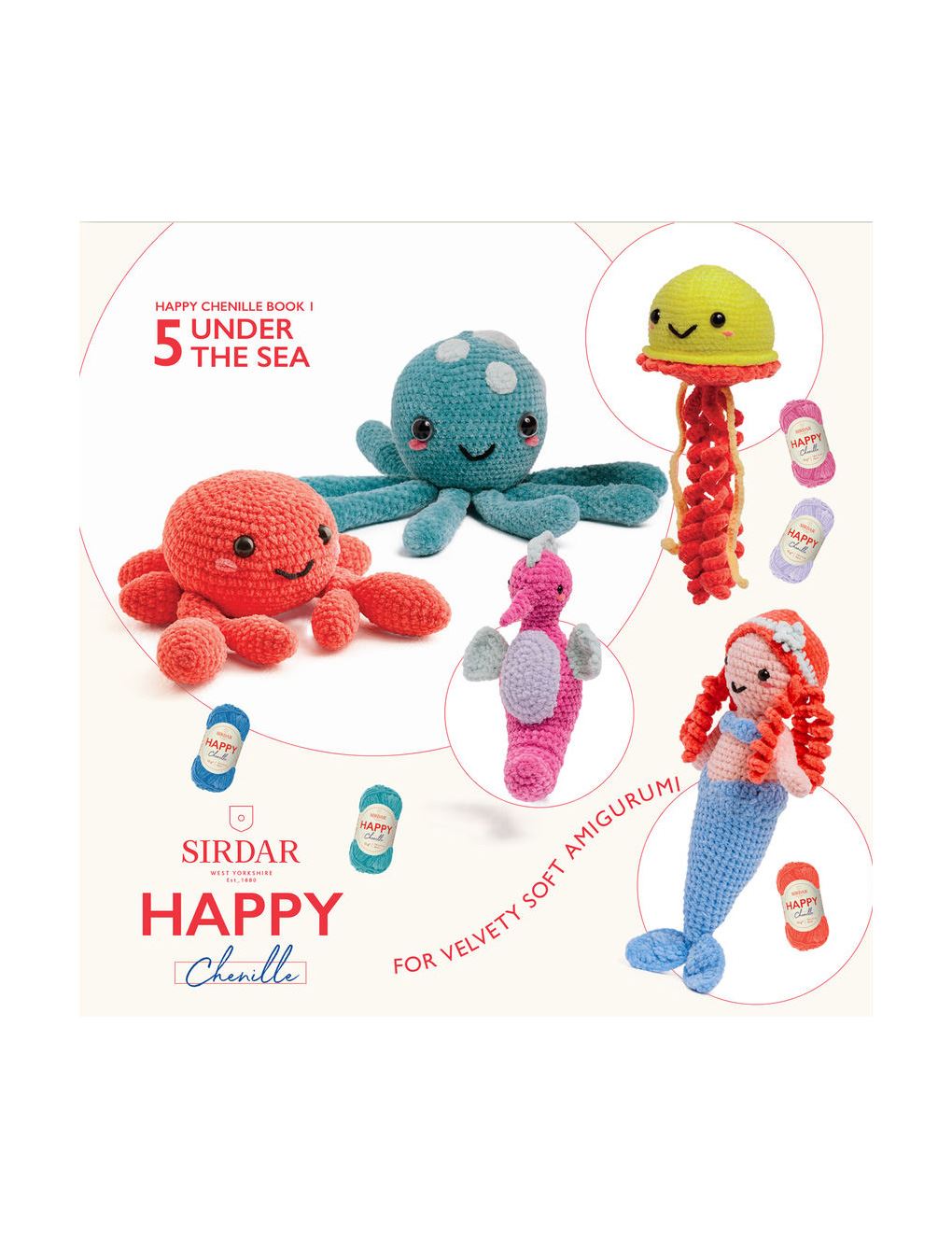 Sirdar Happy Chenille - 5 Under the Sea - Amigurumi Pattern Book