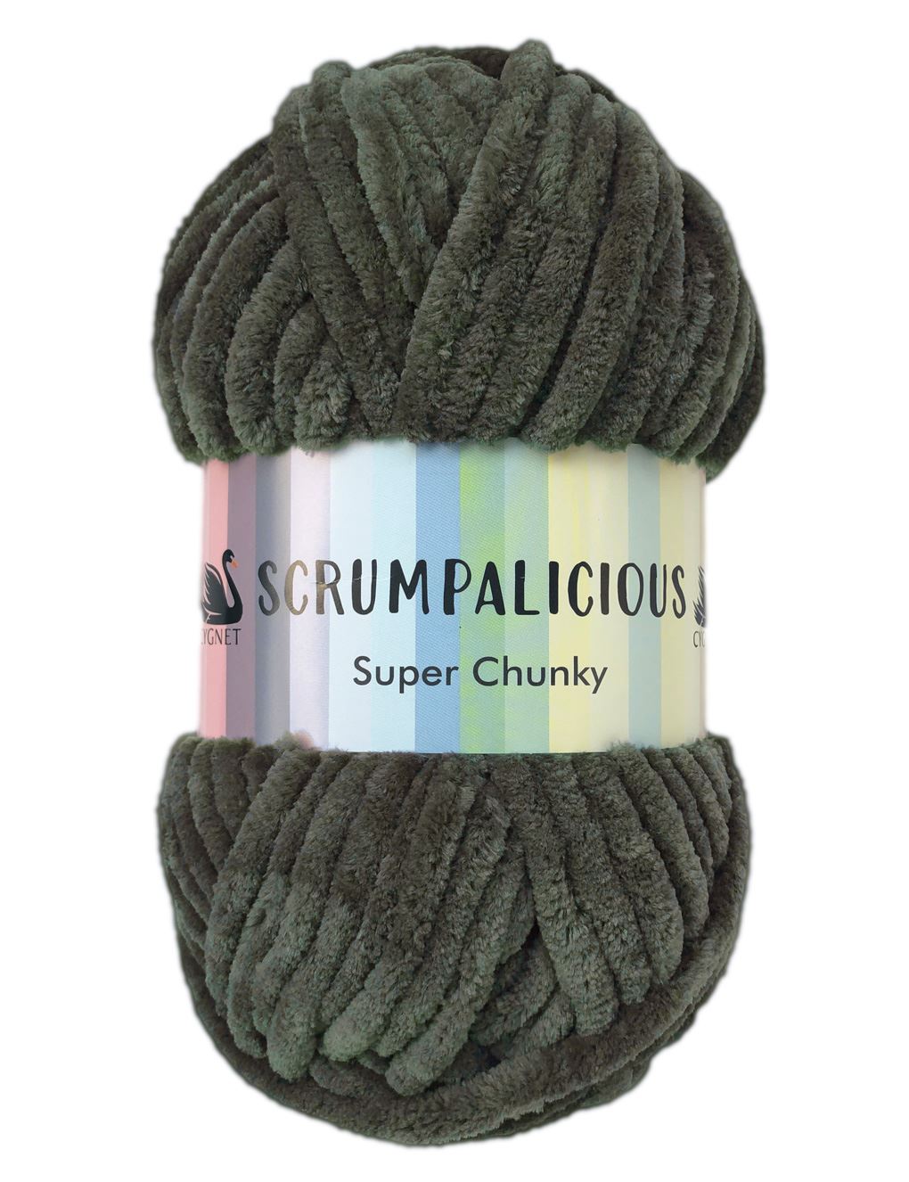Cygnet Scrumpalicious Smokey Grey (5005) chenille yarn - 200g