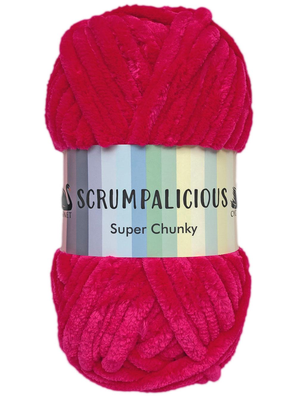 Cygnet Scrumpalicious Cherry Pink (4004) chenille yarn - 200g