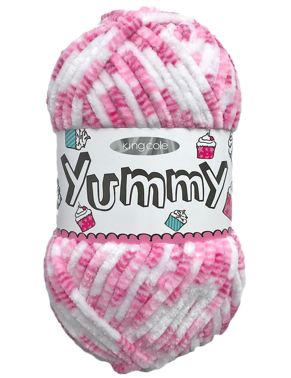 King Cole Yummy Raspberry Ripple (2213) chenille yarn - 100g