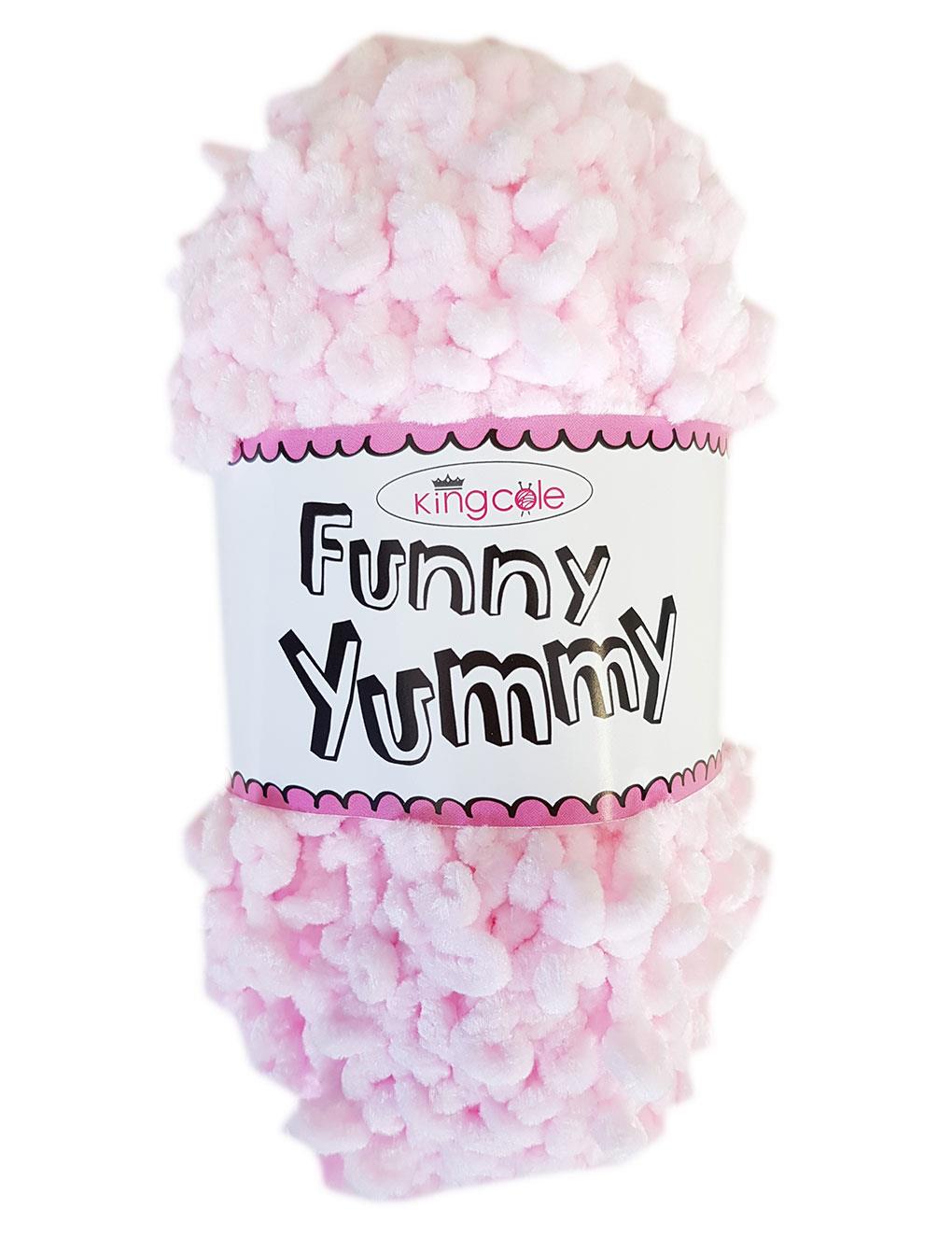 King Cole Funny Yummy Pink (4141) chenille yarn - 100g