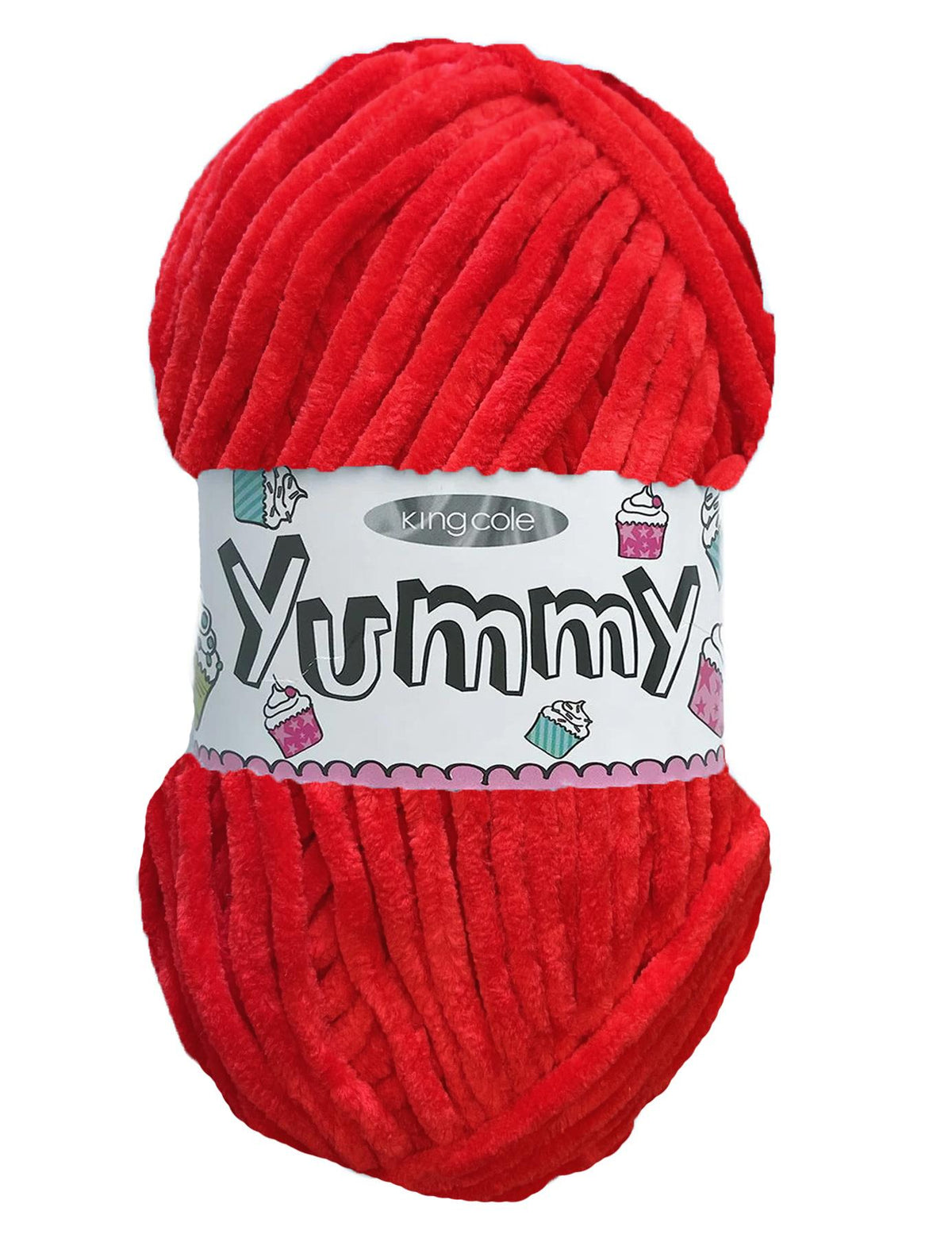 King Cole Yummy Red (4749) chenille yarn - 100g