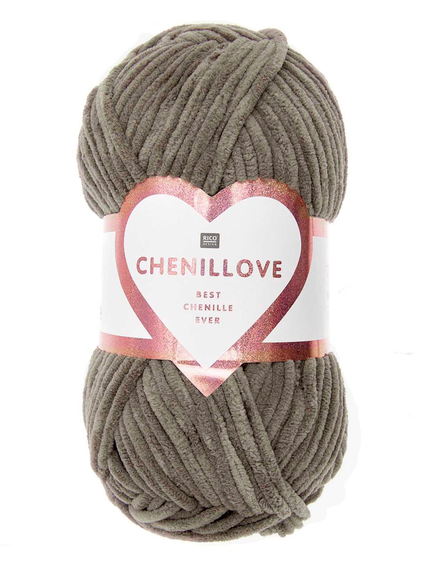 RICO Chenillove Brown (012) chenille yarn - 100g