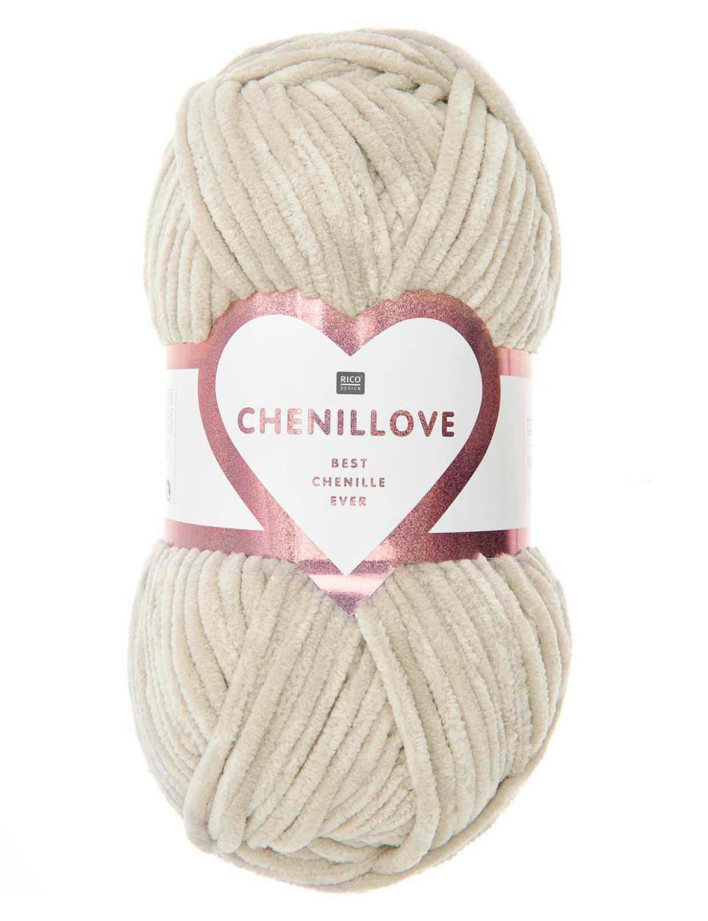 RICO Chenillove Ecru (002) chenille yarn - 100g