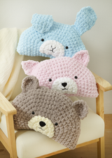 King Cole Jumbo Toastie Animal Pillows Crochet Pattern 9218