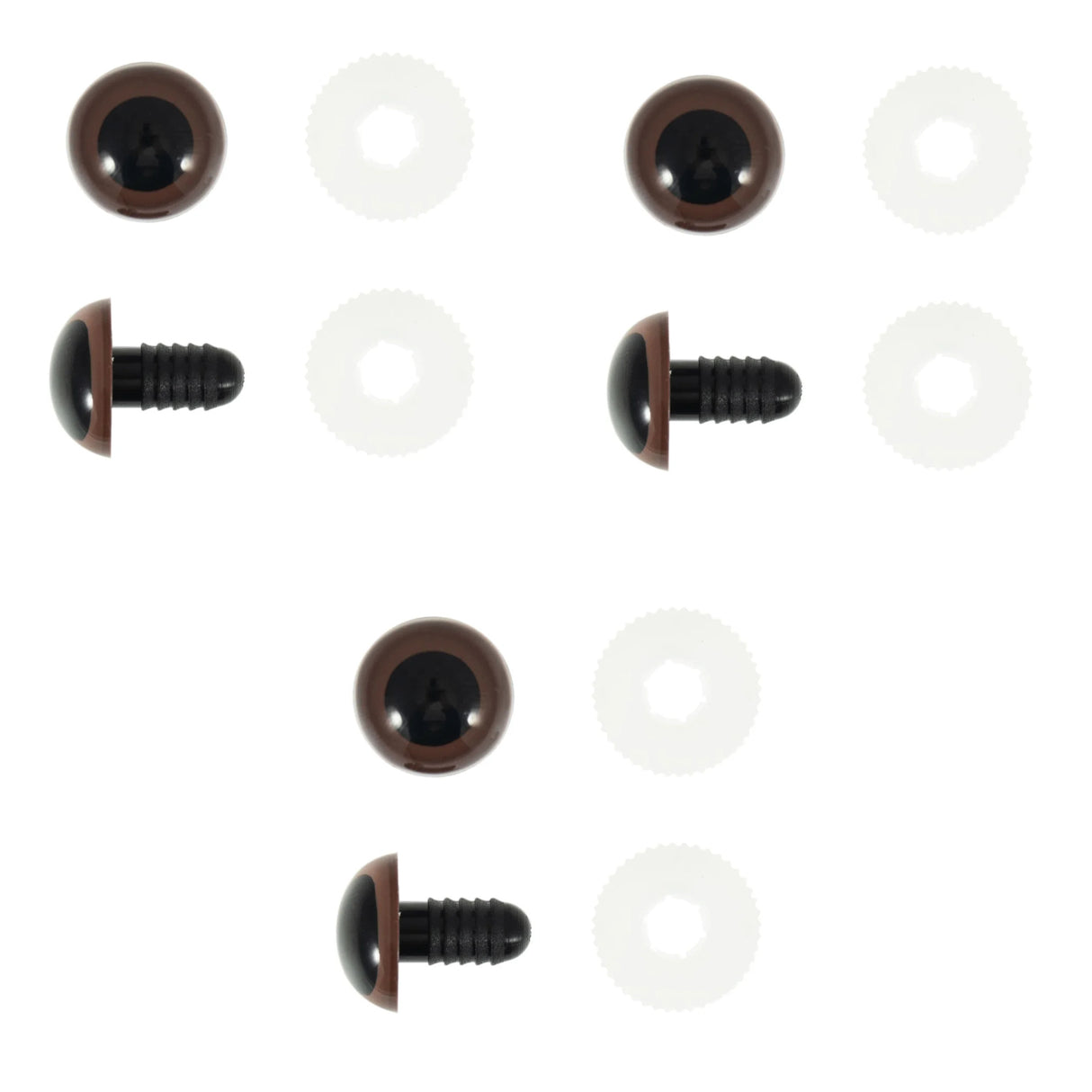 Trimits Brown Safety Eyes - Set of 6