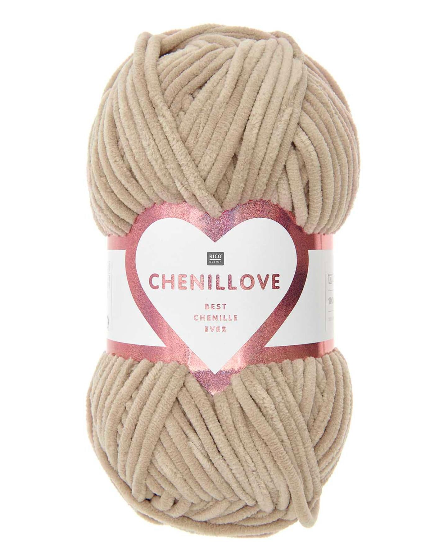 RICO Chenillove Beige (011) chenille yarn - 100g