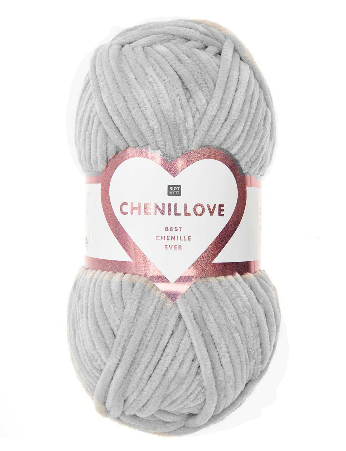 RICO Chenillove Grey (013) chenille yarn - 100g