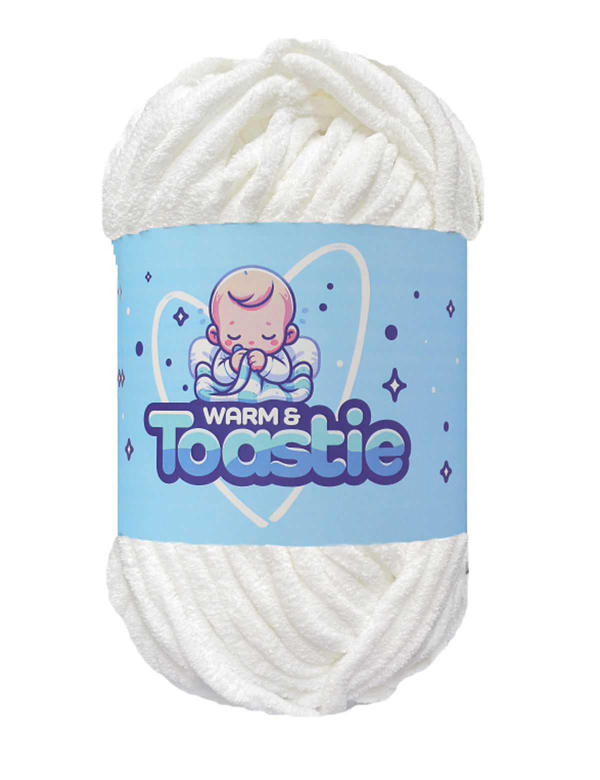 King Cole Warm & Toastie White (5980) chenille yarn - 200g