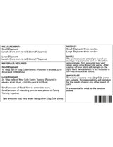 King Cole Funny Yummy & Yummy knitting pattern (9109) elephants