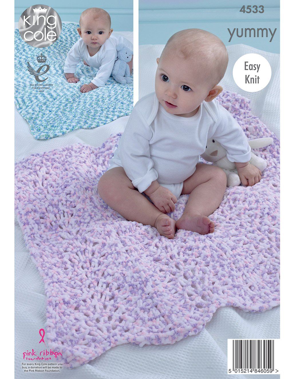 King Cole Yummy knitting pattern (4533) blankets