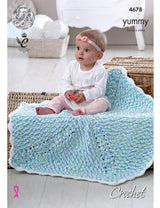 King Cole Yummy knitting pattern (4678) crochet blankets
