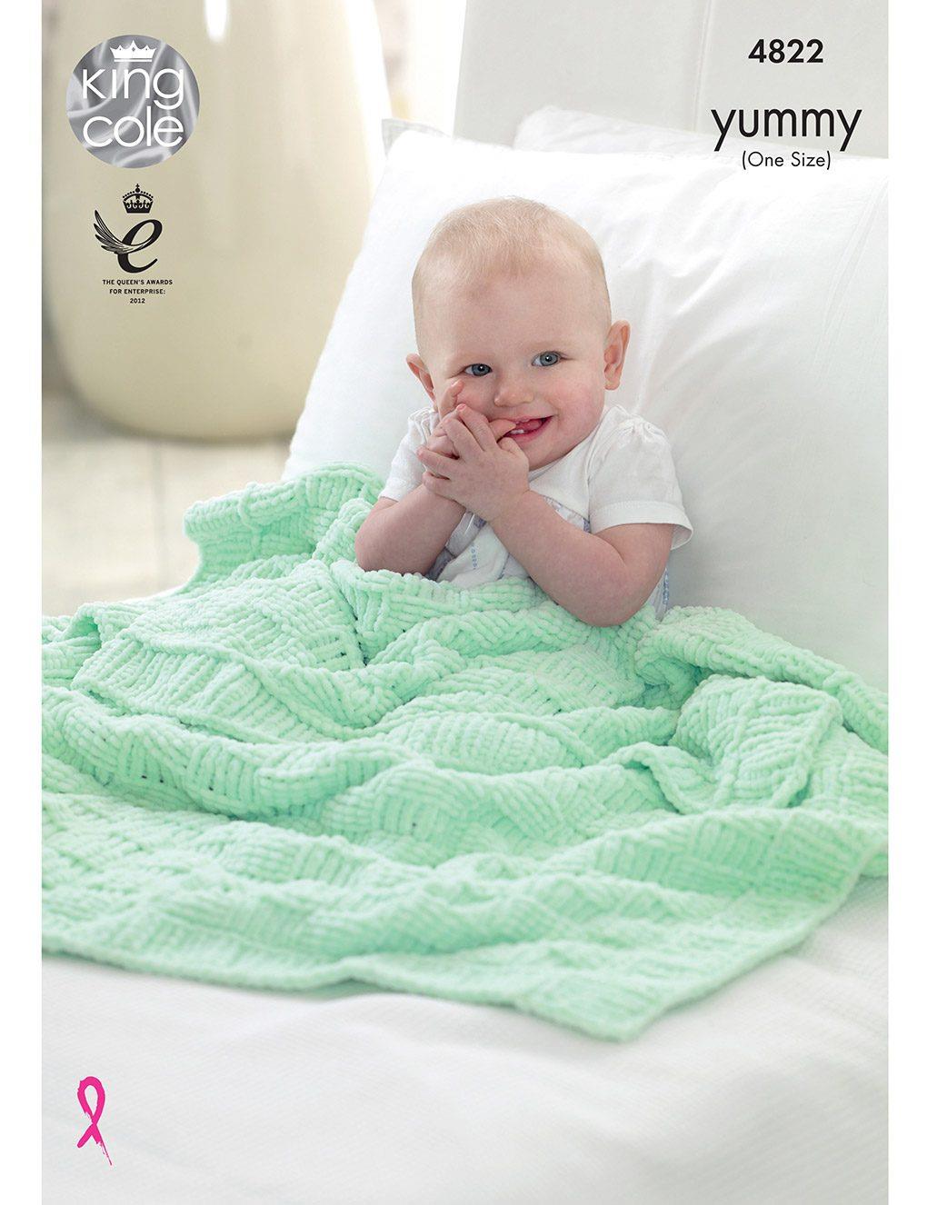 King Cole Yummy knitting pattern (4822) blankets