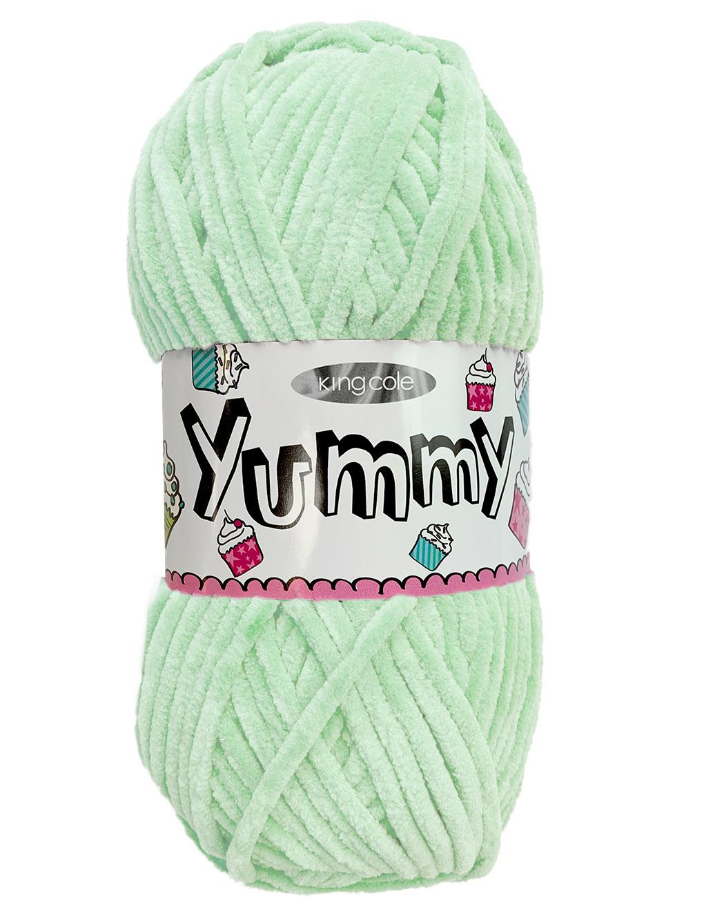 King Cole Yummy Mint (2221) chenille yarn - 100g