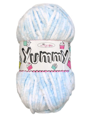 King Cole Yummy Pale Blue (3368) chenille yarn - 100g