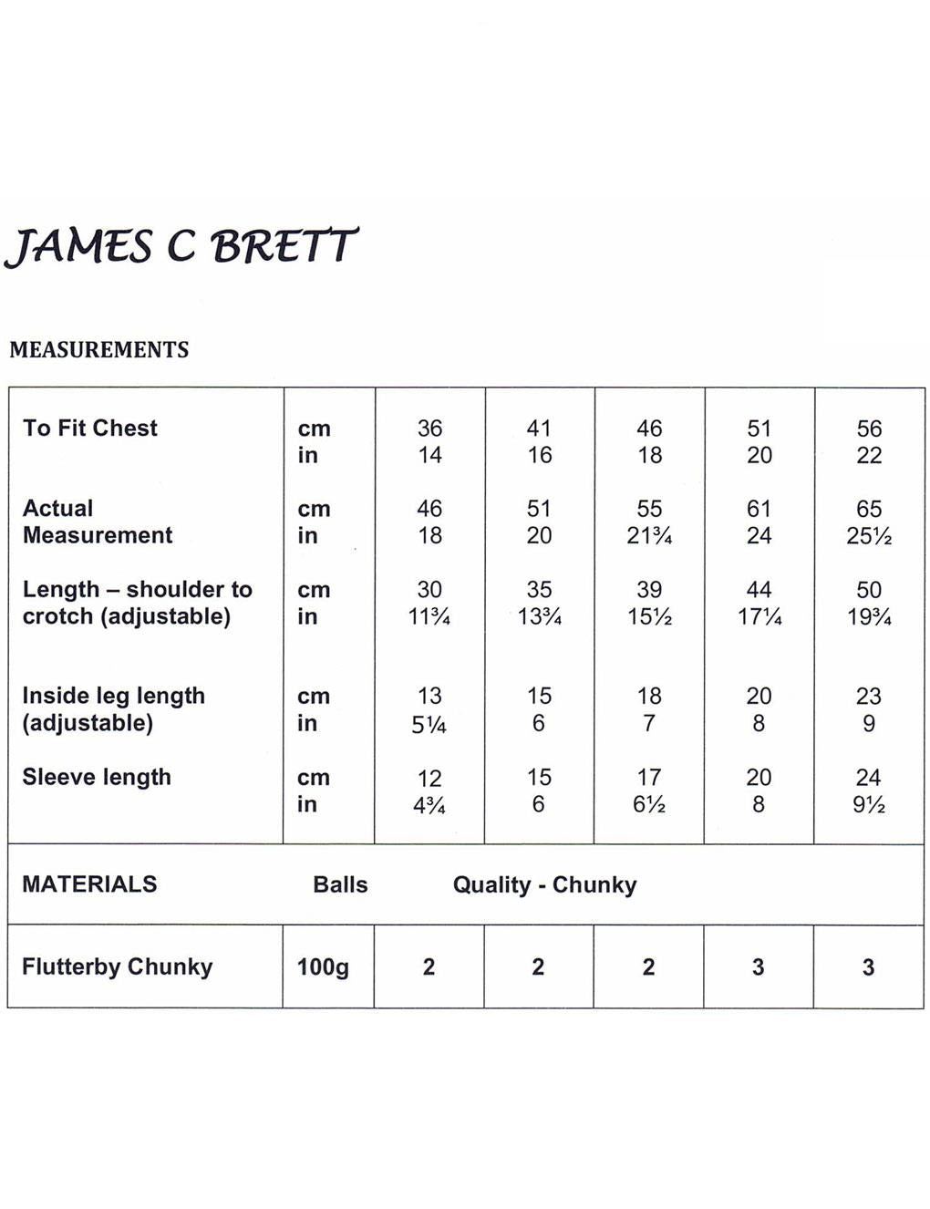 James C Brett Flutterby knitting pattern (JB710) bear and rabbit all-in-one