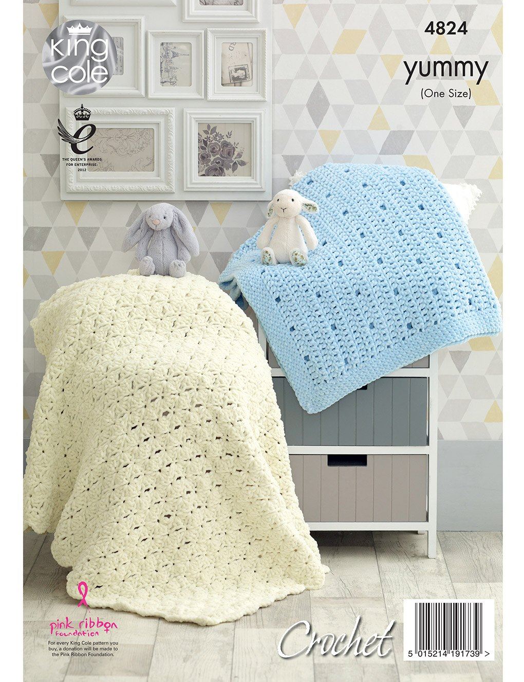 King Cole Yummy knitting pattern (4824) crochet blankets