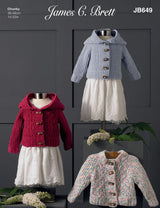James C Brett Flutterby knitting pattern (JB649) cardigan