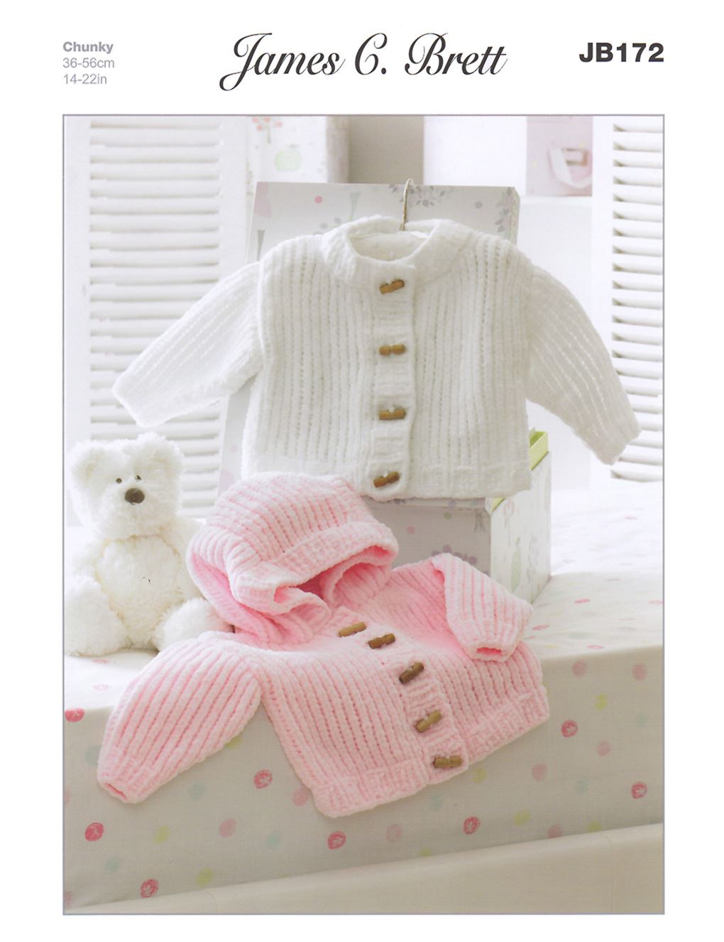 James C Brett Flutterby knitting pattern (JB172) jackets