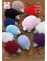 King Cole Funny Yummy knitting pattern (9135) hedgehogs