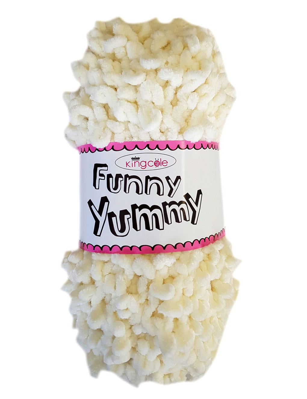 King Cole Funny Yummy Cream (4142) chenille yarn - 100g