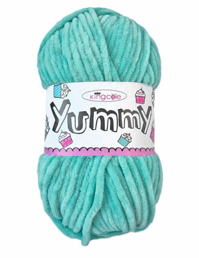 King Cole Yummy Turquoise (3476) chenille yarn - 100g