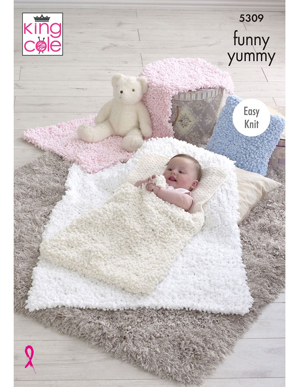 King Cole Funny Yummy knitting pattern (5309) blankets