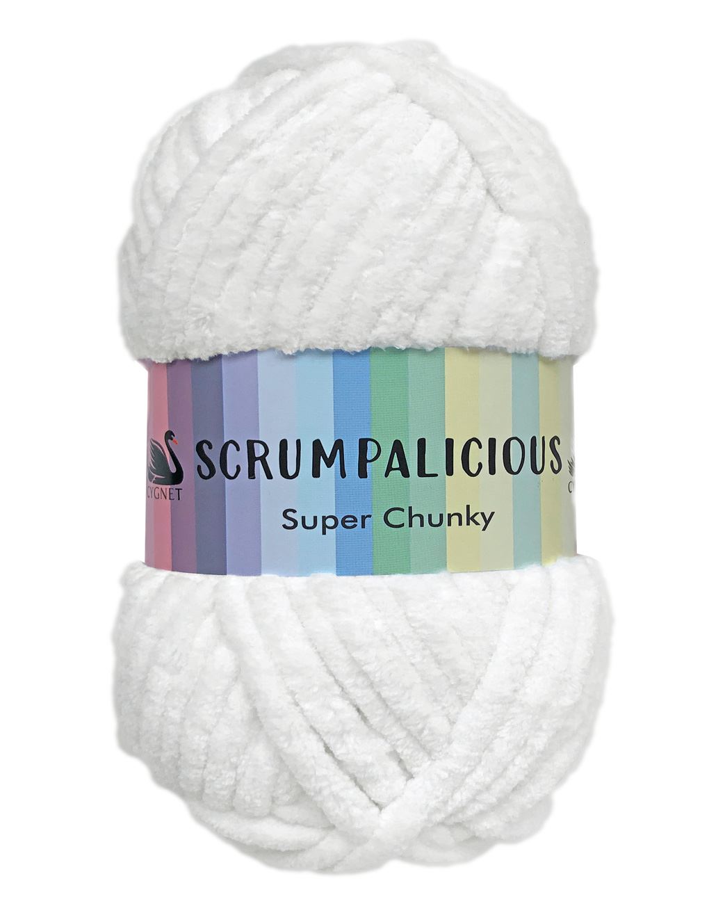 Cygnet Scrumpalicious Soft White (1001) chenille yarn - 200g
