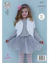 King Cole Yummy knitting pattern (4539) boleros