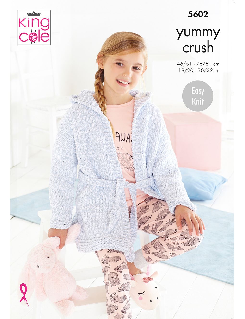 King Cole Yummy Crush knitting pattern (5602) dressing gowns