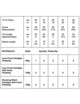 James C Brett Flutterby knitting pattern (JB649) cardigan