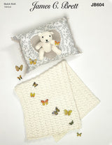 James C Brett Quick Knit knitting pattern (JB604) bear and blanket
