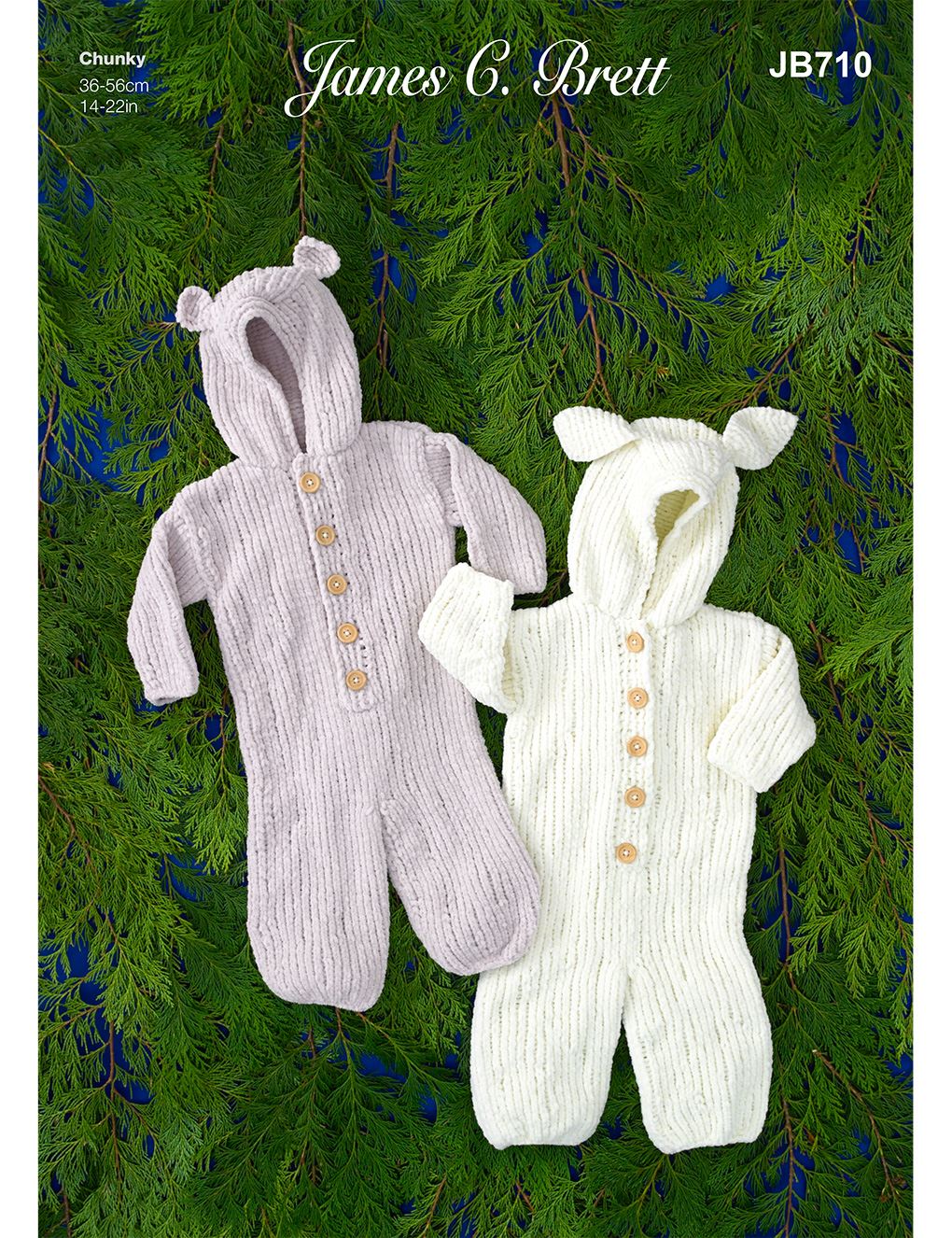 James C Brett Flutterby knitting pattern (JB710) bear and rabbit all-in-one