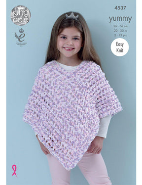 King Cole Yummy knitting pattern (4537) bonchos