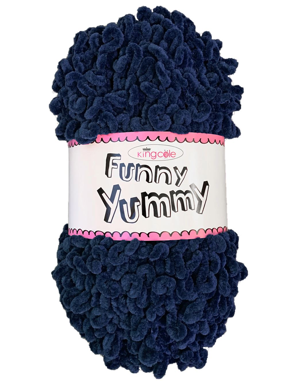 King Cole Funny Yummy Navy (4146) chenille yarn - 100g