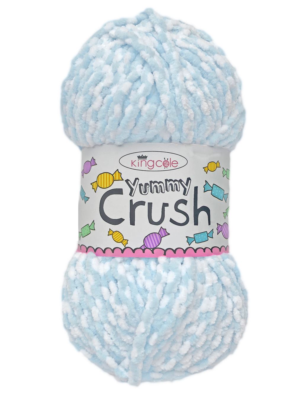 King Cole Yummy Crush Cotton Candy (4586) chenille yarn - 100g
