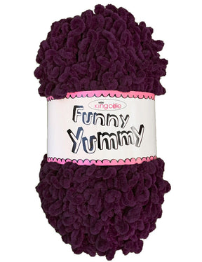 King Cole Funny Yummy Purple (4149) chenille yarn - 100g