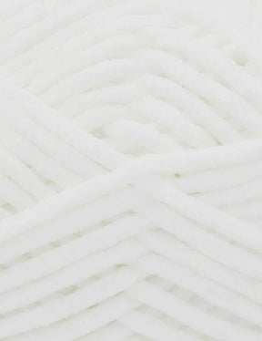 King Cole Yummy White (2209) chenille yarn - 100g