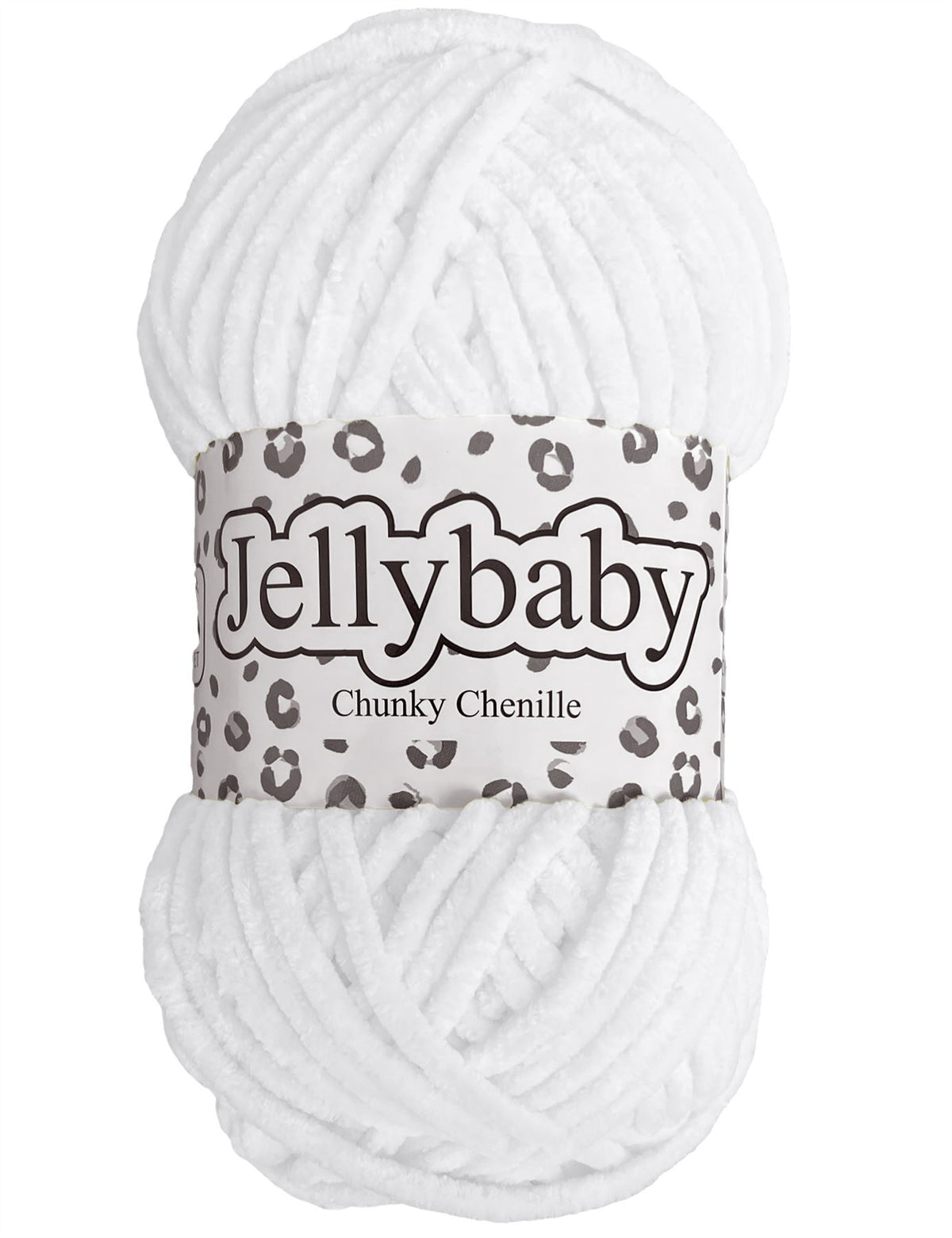 Cygnet Jellybaby Chenille Chunky White (001) -100g