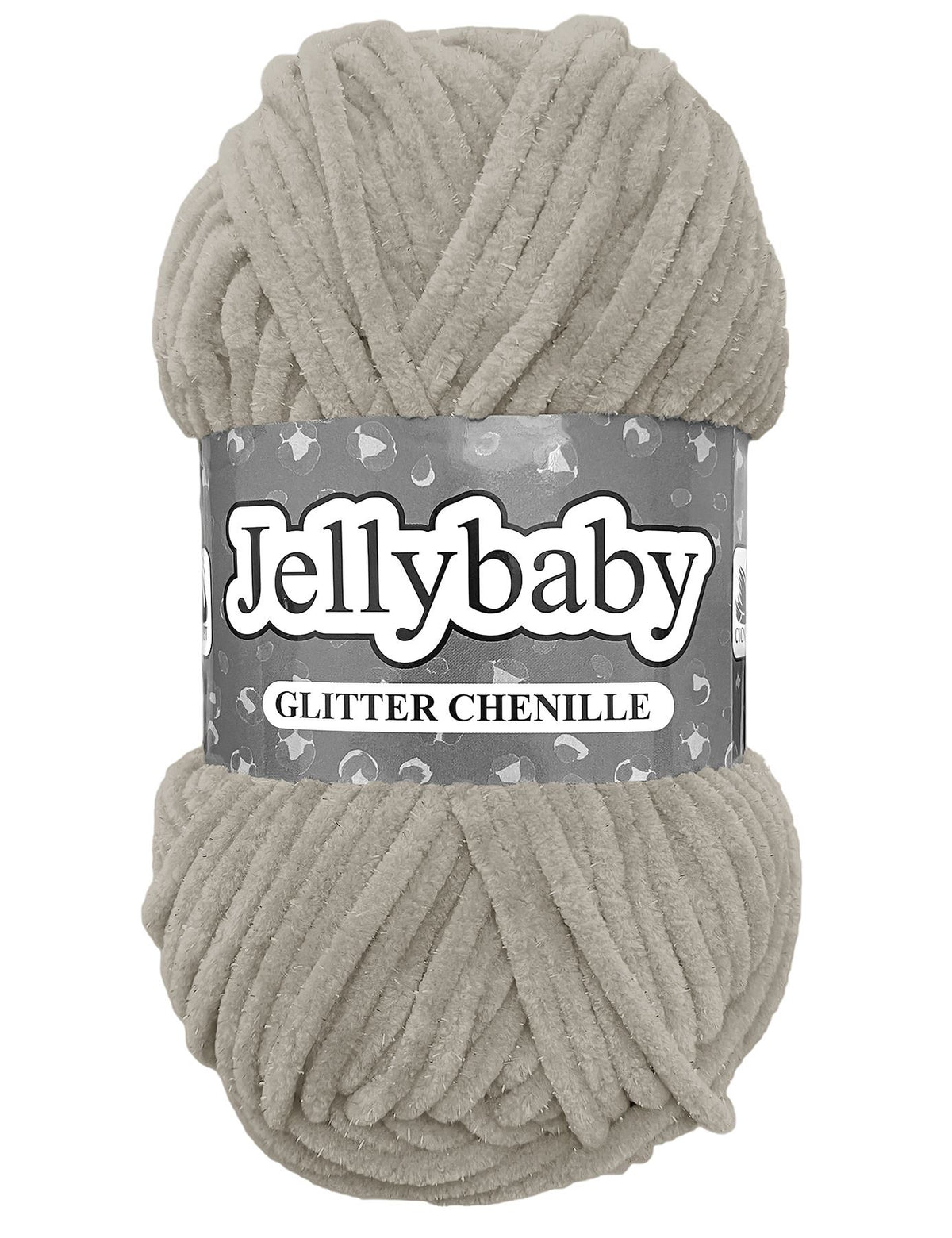 Cygnet Jellybaby Glitter Chenille Antique Silver (020) -100g