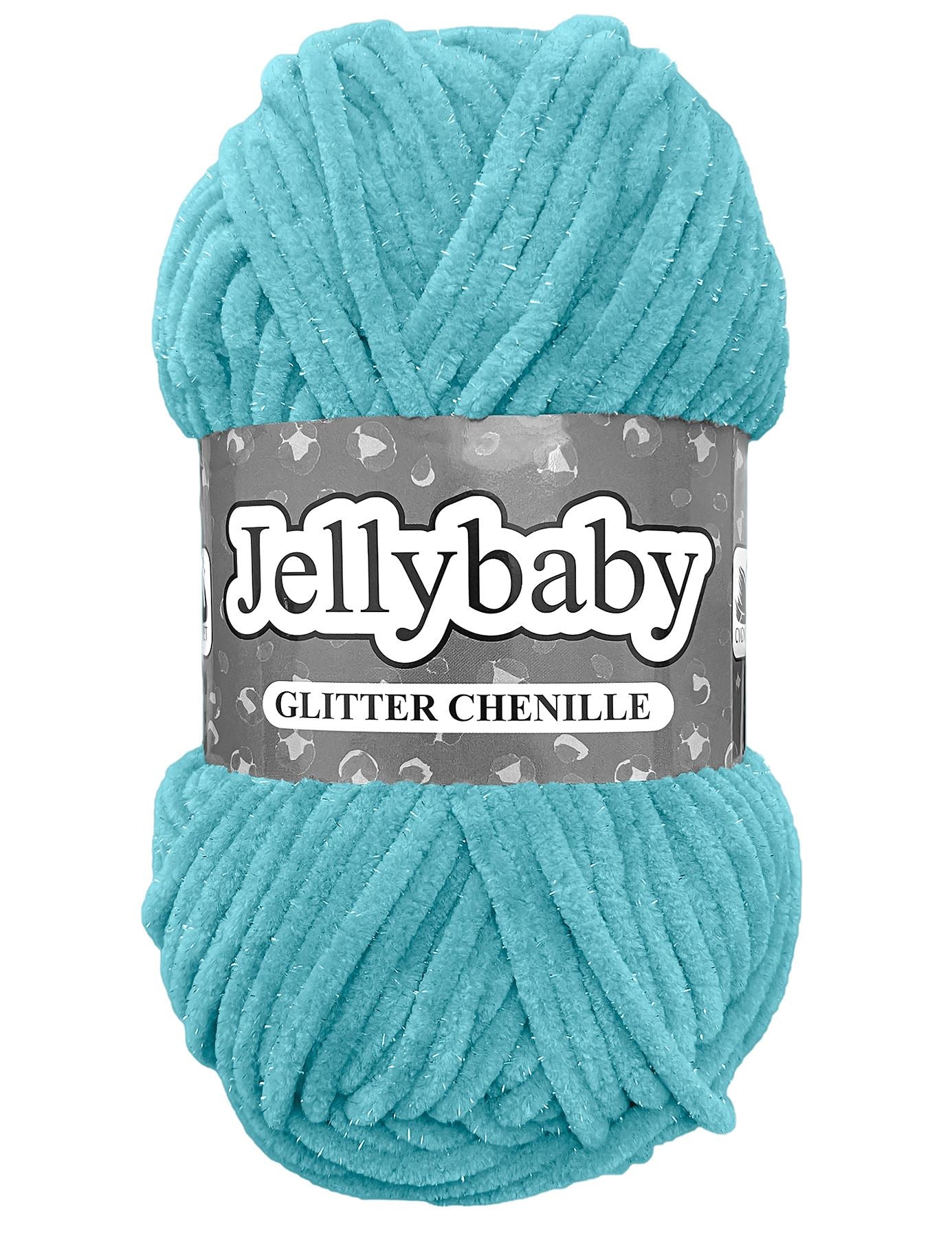 Cygnet Jellybaby Glitter Chenille Topaz (019) -100g