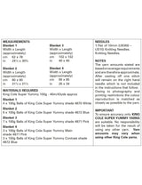 King Cole Super Yummy knitting pattern (5973) blankets