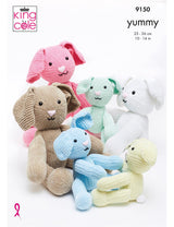 King Cole Yummy knitting pattern (9150) rabbit